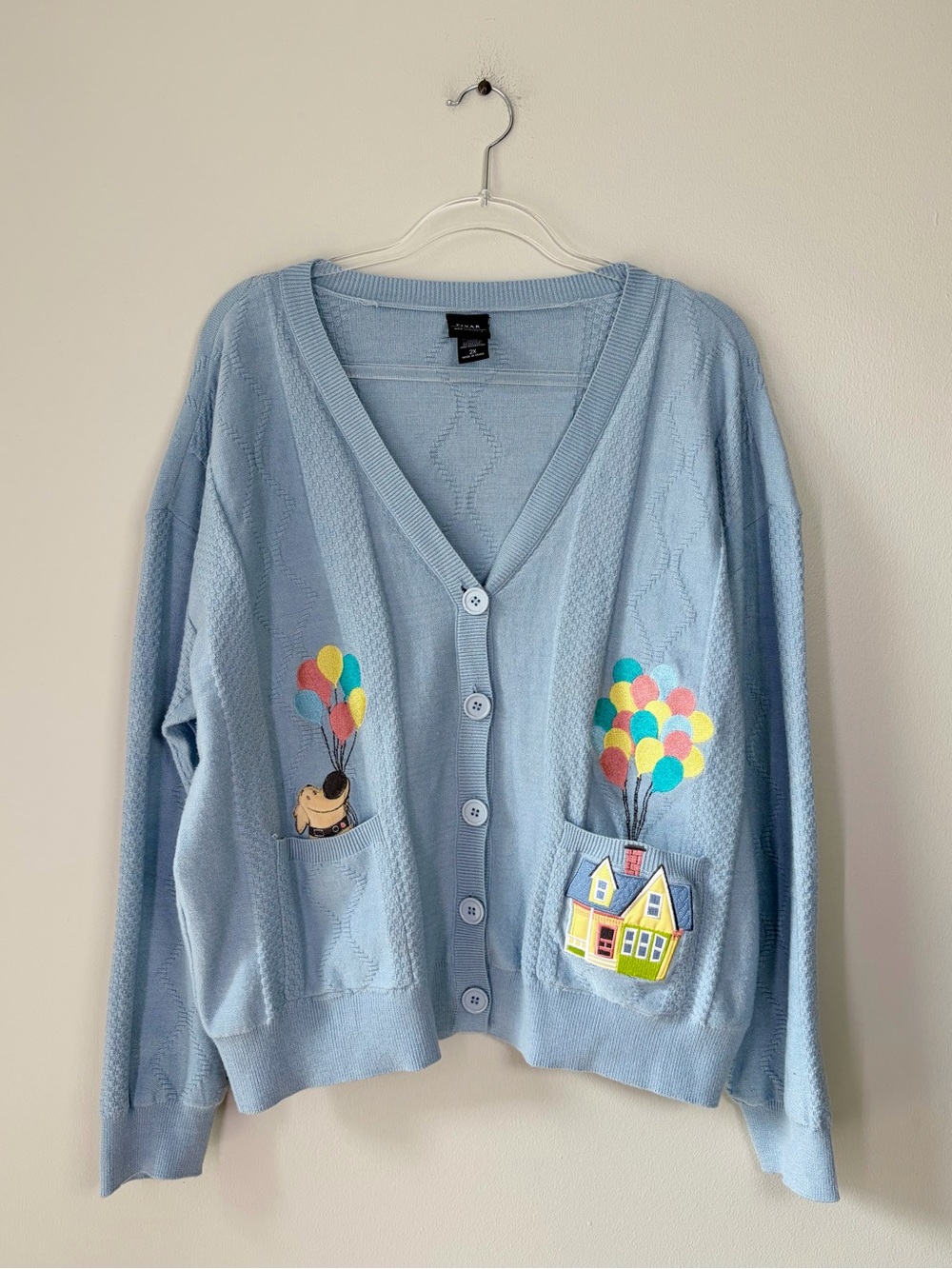 Her Universe Disney Pixar Up Embroidered Light Blue Cardigan